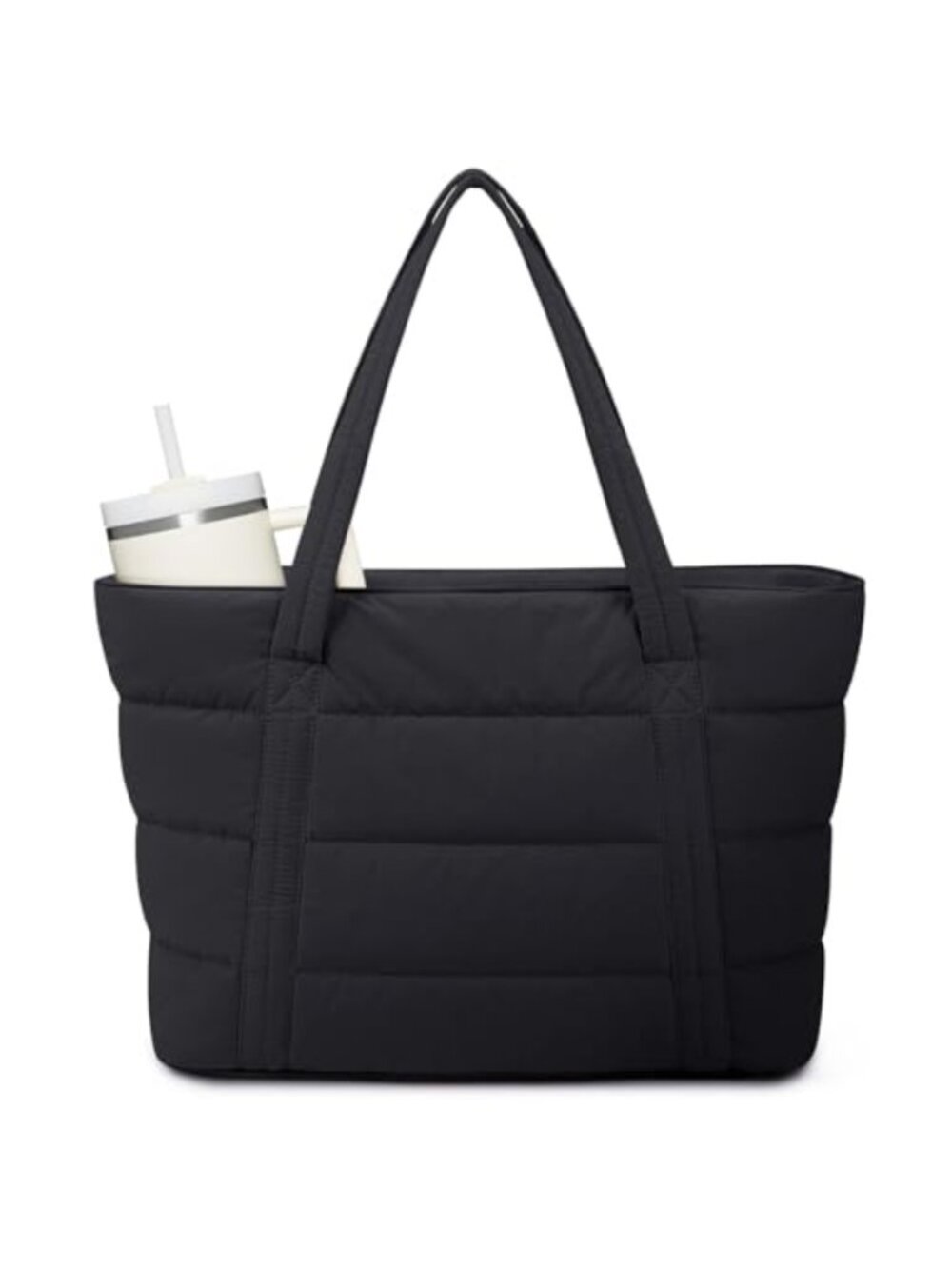 Puffer Tote Bag Lightweight Nylon Work Travel Gym Beach Nurse